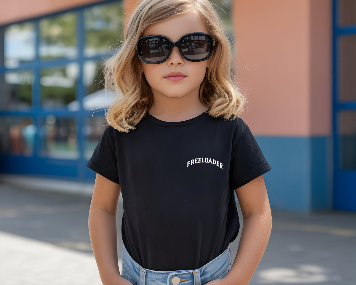 “Freeloader” Kids Tee – Cute. Demanding. Rent-Free.-SQ3827535