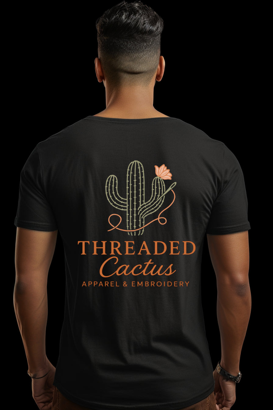 "East Coast Edition" Black Threaded Cactus Tee-SQ5010018