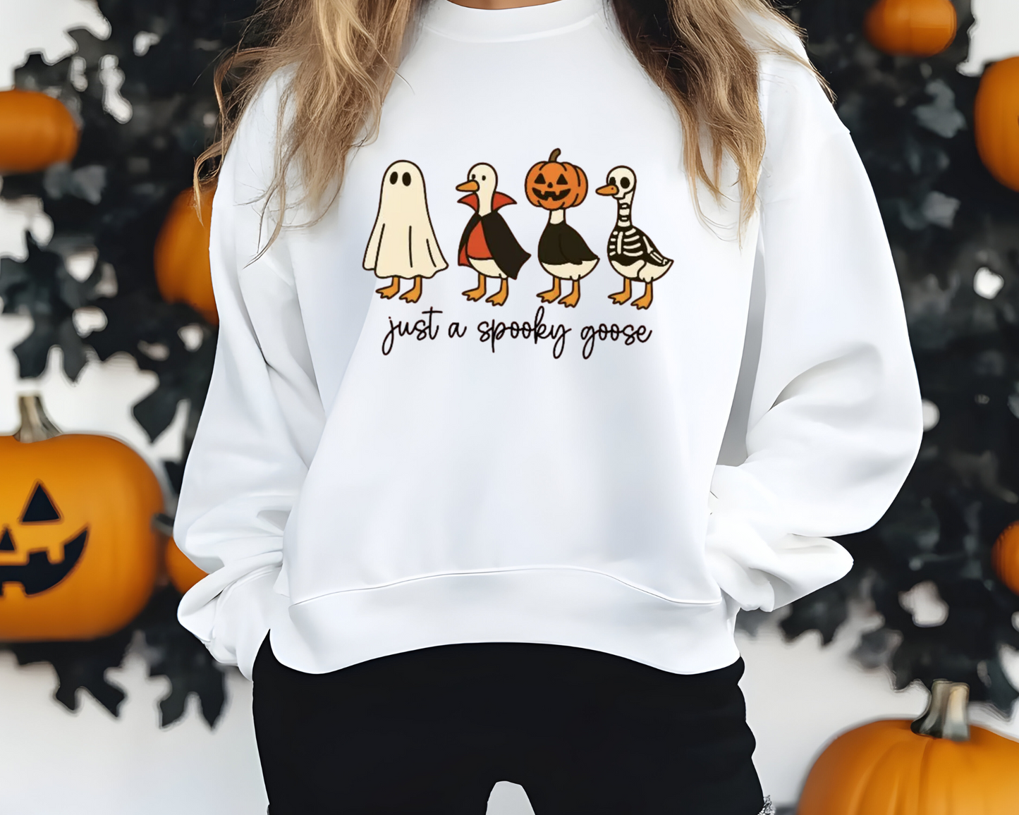 “Just a Spooky Goose.” 🦢👻🎃 - Crewneck