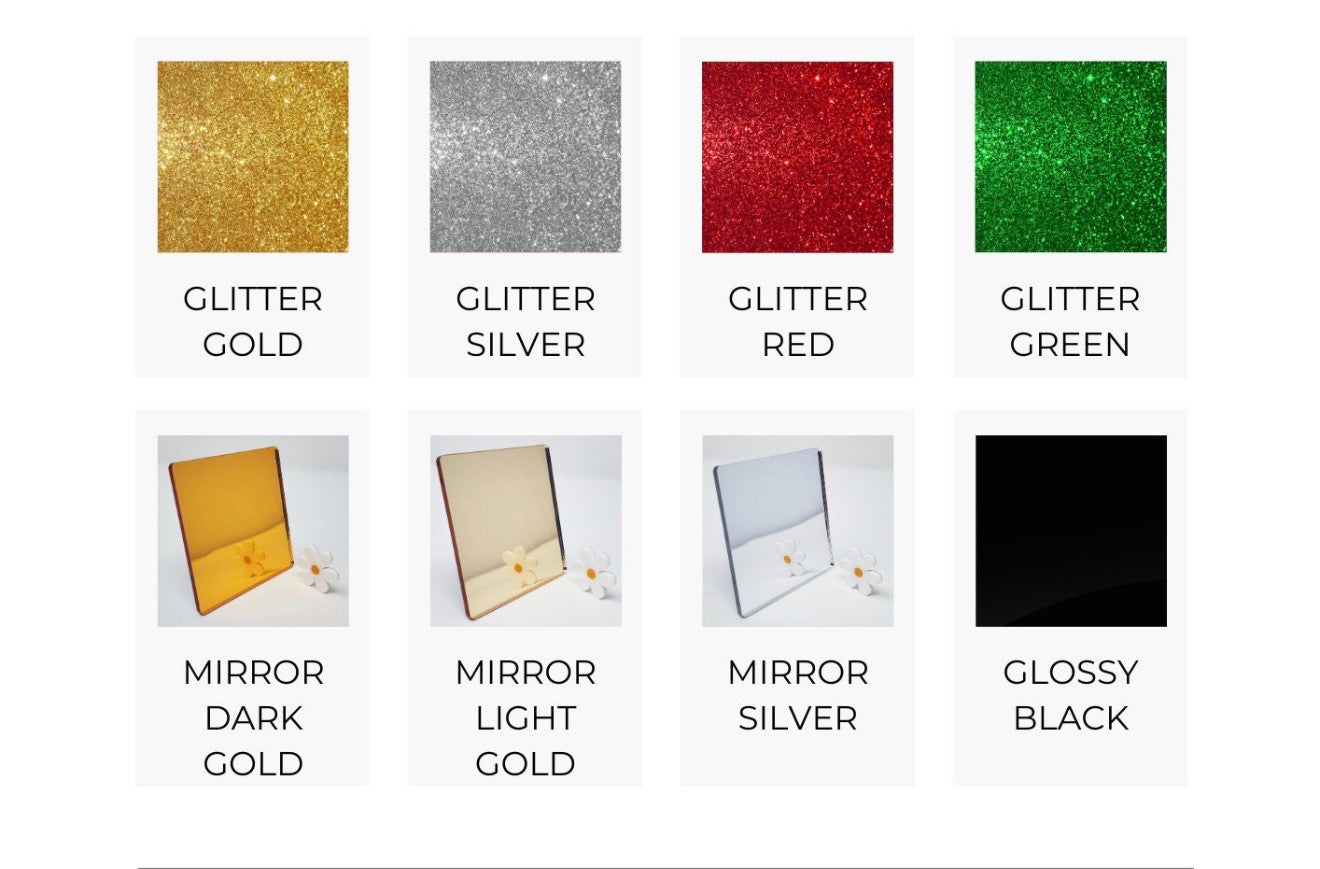“Hands Off My Stocking” Glitter Acrylic Name Tags