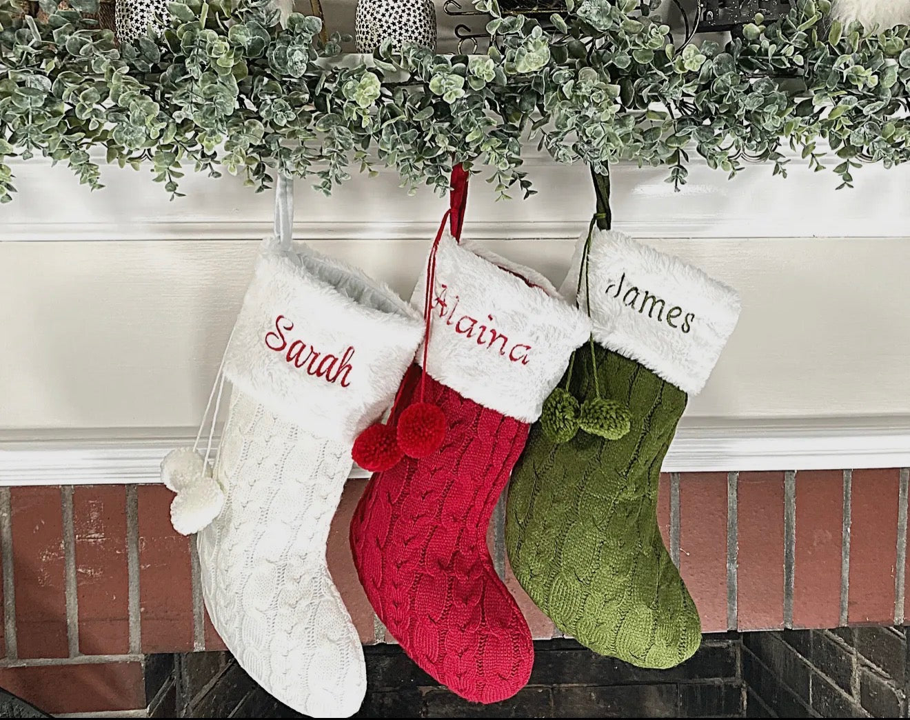 “Stuff Me Silly Stockings” - Embroidered Knit Stocking