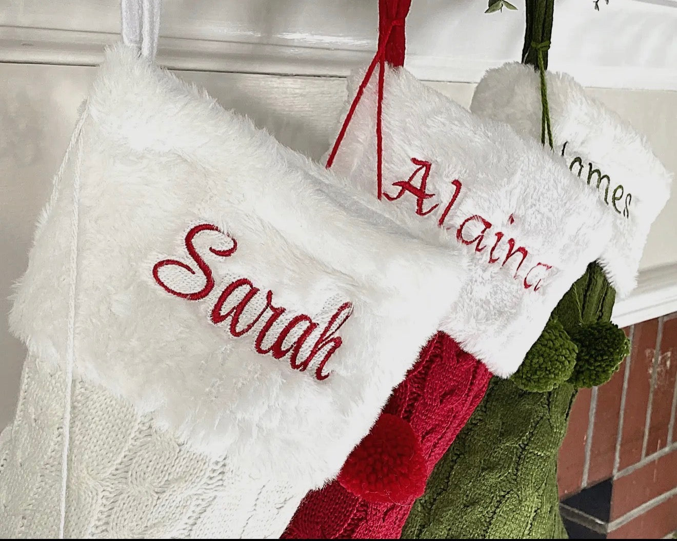 “Stuff Me Silly Stockings” - Embroidered Knit Stocking