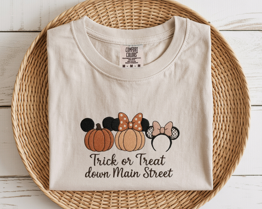 "Trick or Treat Down Main Street" Tee
