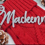 “Hands Off My Stocking” Glitter Acrylic Name Tags