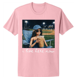 “I Live Here Now” Baseball Mom Tee