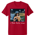 “I Live Here Now” Baseball Mom Tee