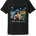 “I Live Here Now” Baseball Mom Tee