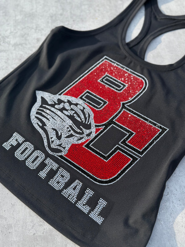 Boulder Creek Football Racerback-rhinestone