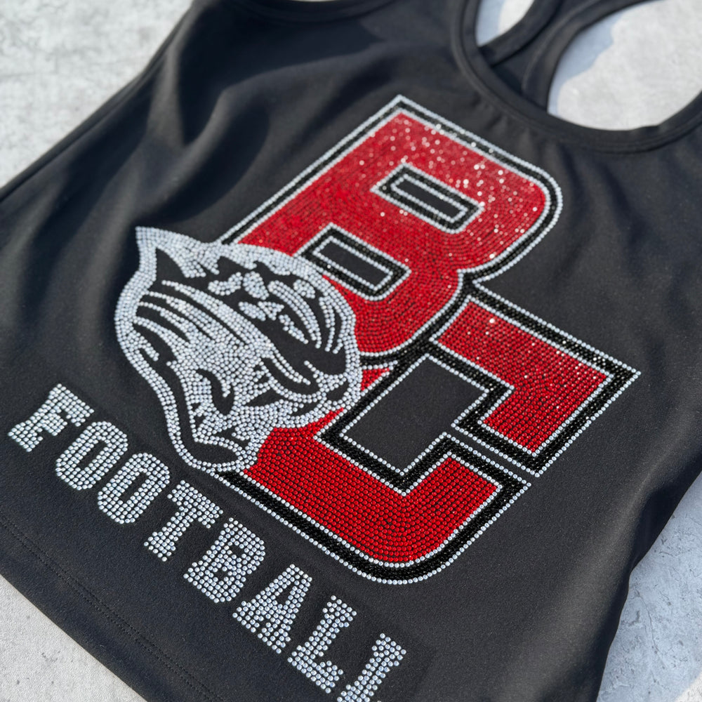 Boulder Creek Football Racerback-rhinestone