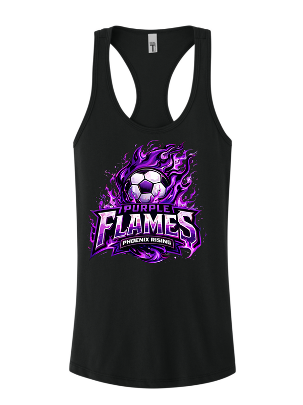 Purple Flames Racerback Tank