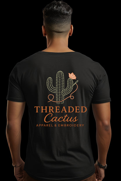 "East Coast Edition" Black Threaded Cactus Tee-SQ5010018