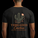 "East Coast Edition" Black Threaded Cactus Tee-SQ5010018