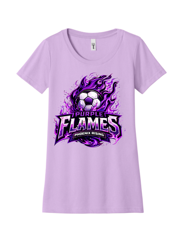Purple Flames Moms Tee