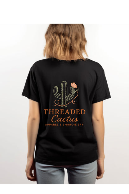 "East Coast Edition" Black Threaded Cactus Tee-SQ5010018