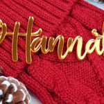 “Hands Off My Stocking” Glitter Acrylic Name Tags
