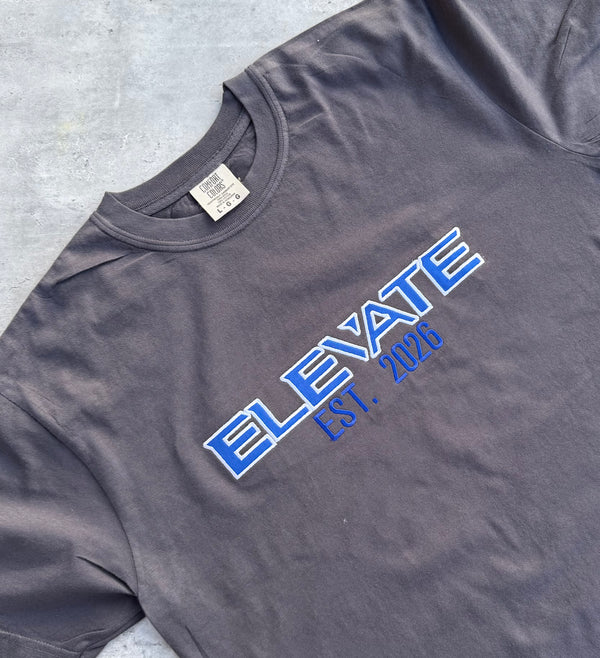 Elevate Cheer Oversized Tee - White outline