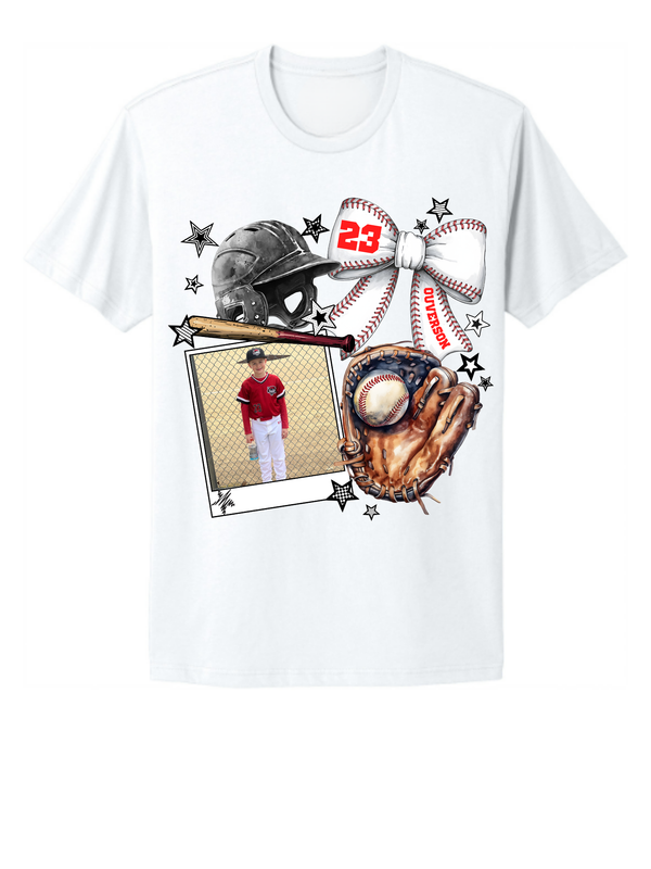 Baseball Mom Bows Custom Tee