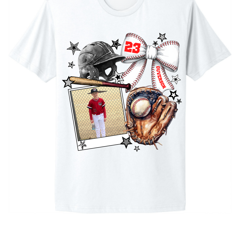 Baseball Mom Bows Custom Tee