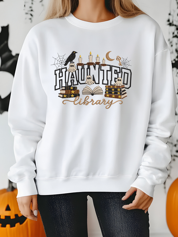 Haunted Library Crewneck