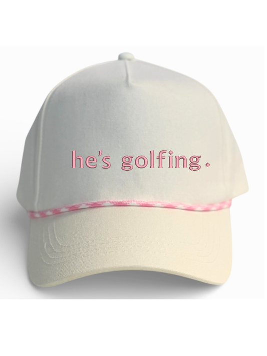 "He's Golfing." Golf Hat