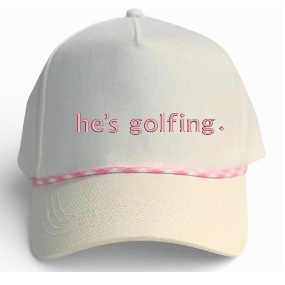 "He's Golfing." Golf Hat