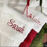 “Stuff Me Silly Stockings” - Embroidered Knit Stocking