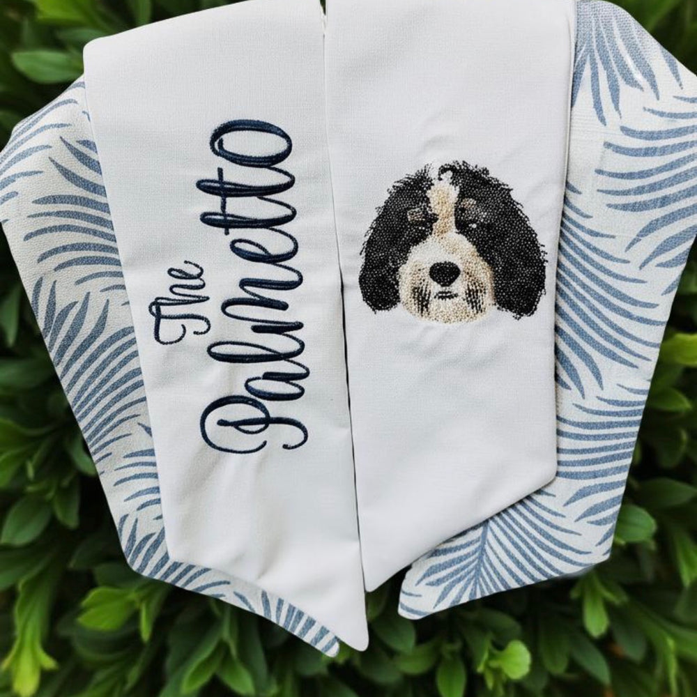 Holiday Pup Wreath Sash